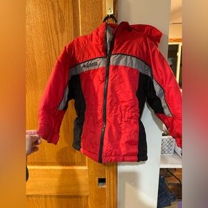 Columbia Kids Puffer Jacket in Red and Black